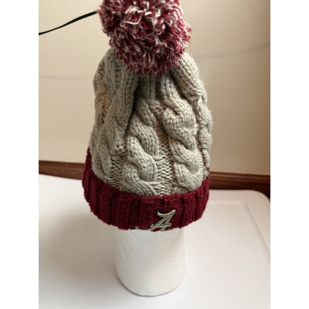 Alabama Crimson Tide NCAA " Barometer " Cuffed with Pom Knit Hat - Picture 7 of 7